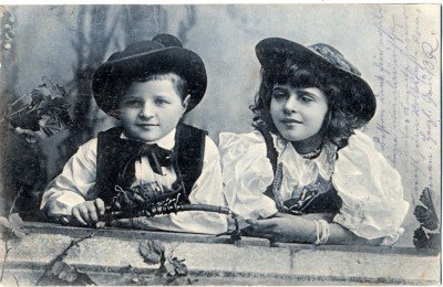 Traditional bavarian children clothing, 1920s.