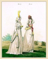 The Regency fashion. Round gown of fine callico. 1794.