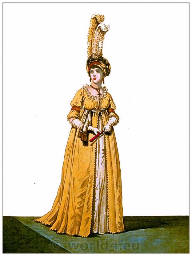 Nikolaus, Heideloff, Neoclassical, fashion, costume, Empire, Regency, petticoat,