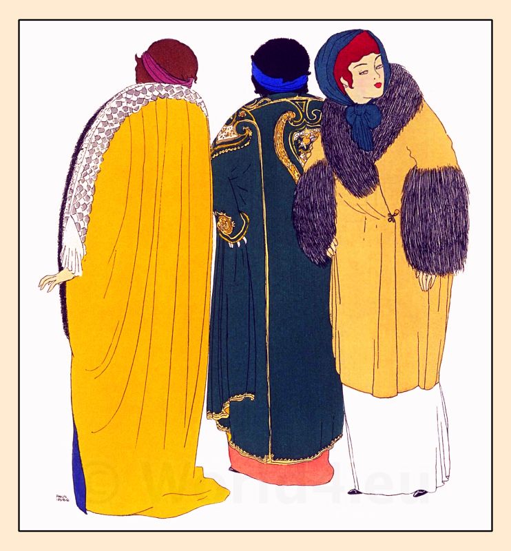 Paul Iribe, Paul Poiret, costumes, Art Nouveau, Art deco, Robes