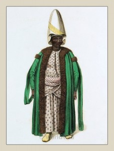 Kislar Aga. Sudanese eunuch. Ottoman Harem. Historical Ottoman empire costumes.