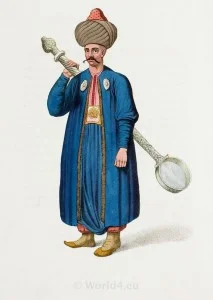 Laddle-Bearer. Cook costume. Janissary corps. Historical Turkish costumes. 