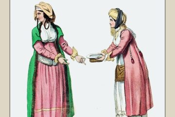 Women of the Andros Island. Ottoman Empire.