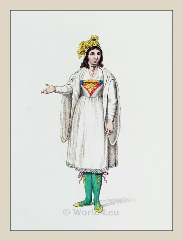 A female of the island of Naxos. Ottoman Empire ethnic groups.