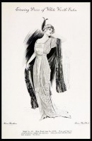 Evening dress of White Worth Satin. Paris Spring Season 1913.