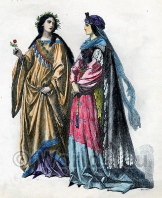 Renaissance Fashion German Nobility, 15th Century.