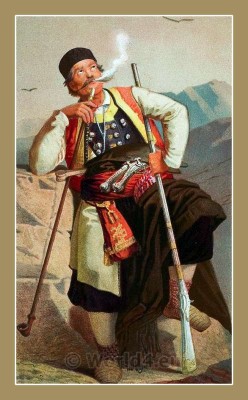 CRNOGORAC, Montenegro, traditional, national costumes, Balkans, Dalmatia, Serbian
