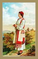 A woman from Vrlika, Croatia in 1870. The Serbs in the Adriatic.