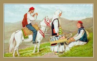 Country people from the area of Knin Croatia. The Serbs in the Adriatic.