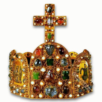 Crown, Charles the Great, Charlemagne. Carolingian era. Middle ages king