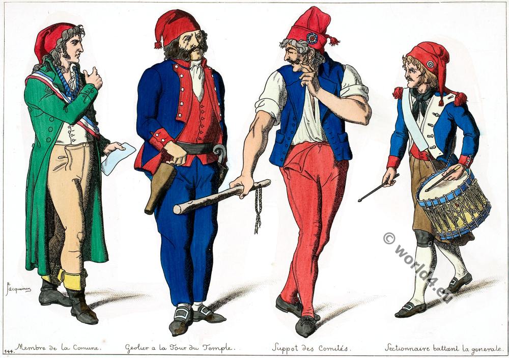 Revolutionaries, Paris, costumes, member, commune,