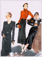 Créations by Maggy Rouff and Jenny, 1933. French art deco fashion