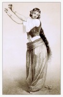 Almeh a class of courtesans or female entertainers in Arab Egypt.