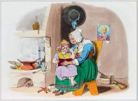 An old woman tells sleepy stories. Mont Cenis. Nursing 1821.