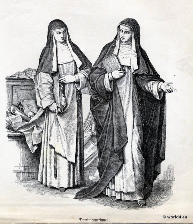 Dominican, nuns, habit, Monastic costumes