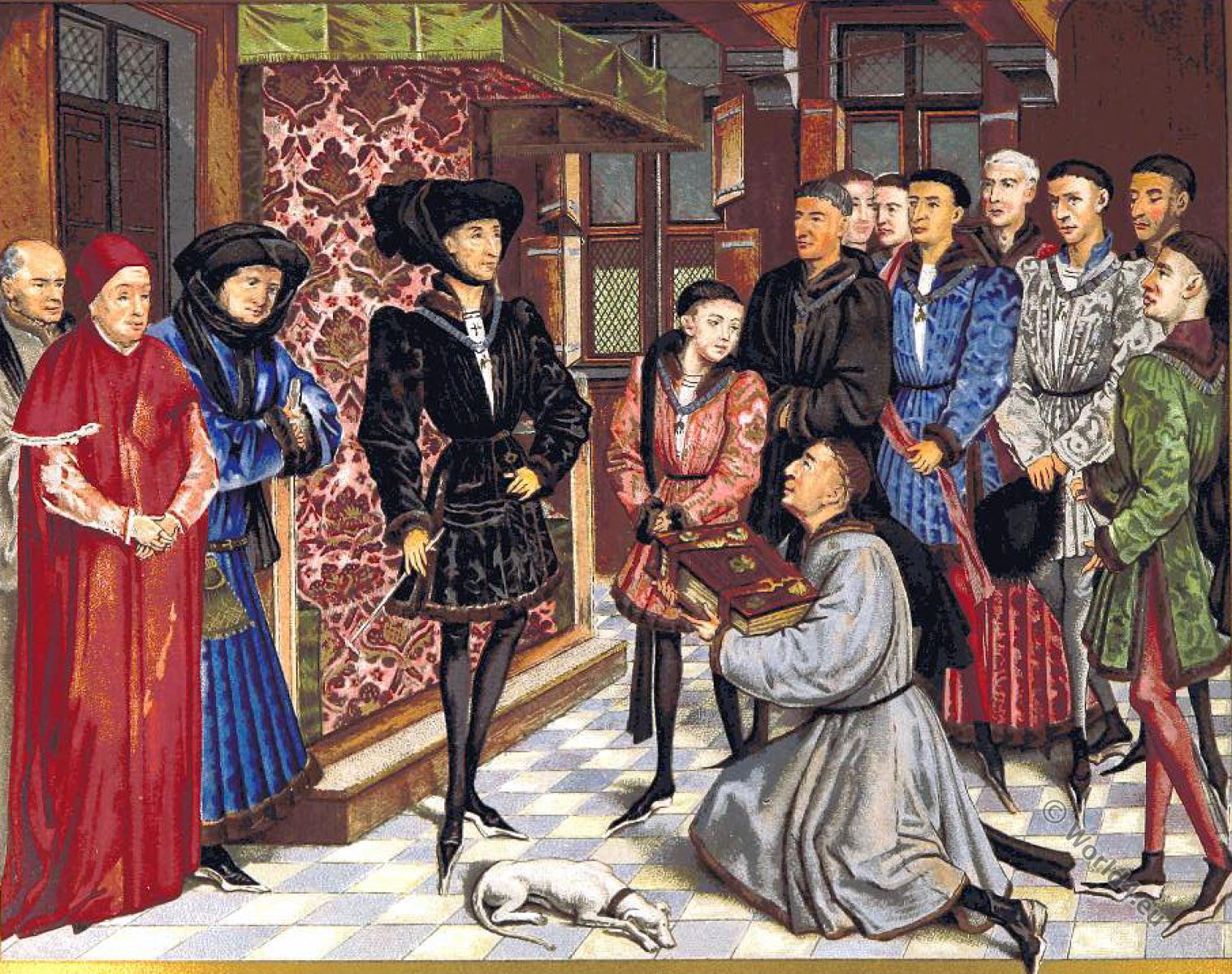 Philippe le Bon, Charles le Téméraire, Hainaut, Chroniques, costumes, middle ages