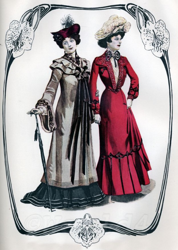 Belle Époque, Art Nouveau, costumes, fashion,