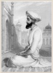 A Mohammedan praying. Indian Mughal empire period.