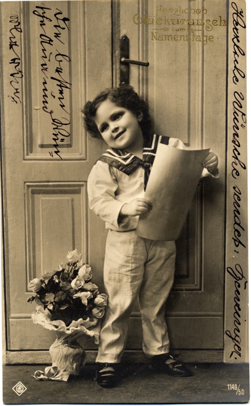 Boy fashion in 1910s. Sailor suit.