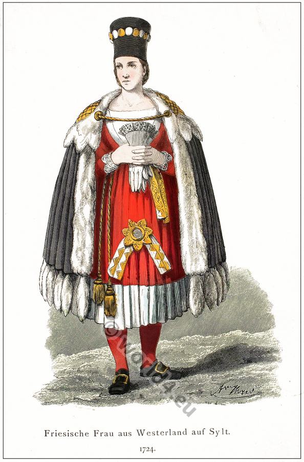 Woman from Westerland, Sylt in 1724.