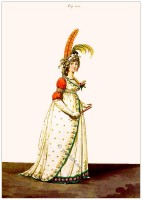 Regency robe à la Turque of white muslin 1796.