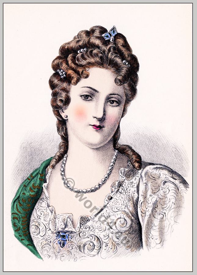 Marie-Adélaïde de Savoie, duchesse, Bourgogne, Coiffure, hairstyle, fashion, Albert Brunet