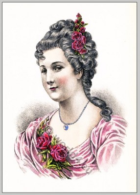 Comtesse, Parabère, rococo, hairstyle, Coiffure,