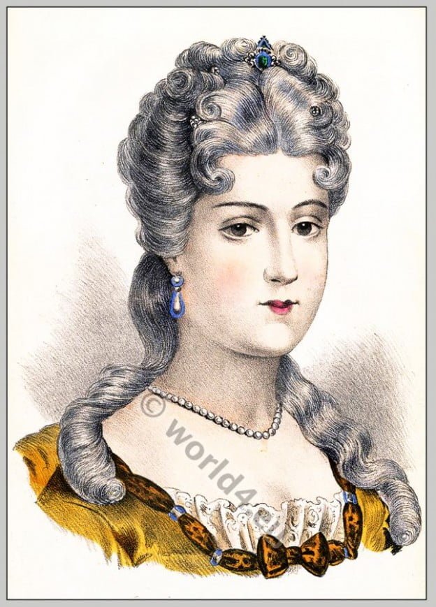 Louise-Diane, Orleans, Mademoiselle, Chartres, Coiffure, Louis XV, Rococo, fashion, Hairstyle,