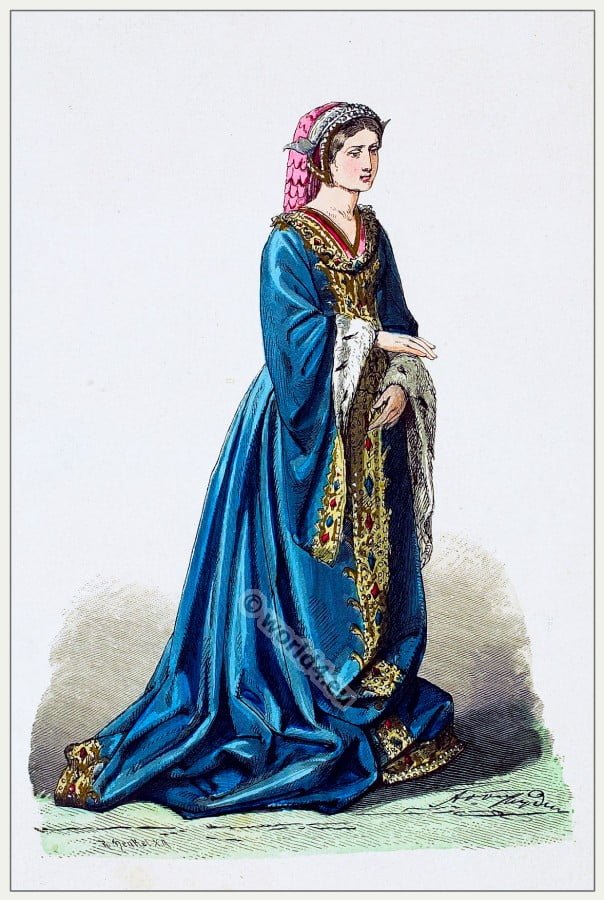 Burgundy, Lady, middle ages, gothic, fashion, history, 15th century,