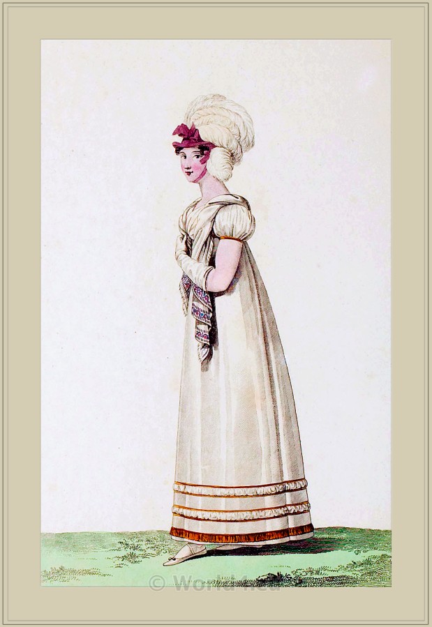 Merveilleuses. Neoclassical fashion. 18th century costume. Regency fashion.