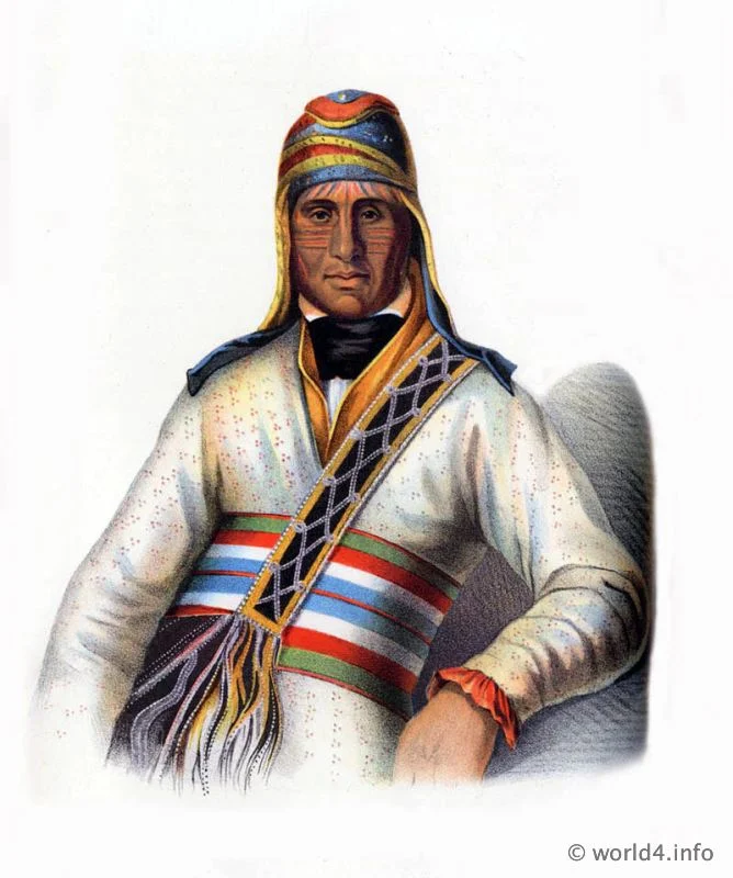 American natives, costumes, illustrations, portraits, Indian, 
