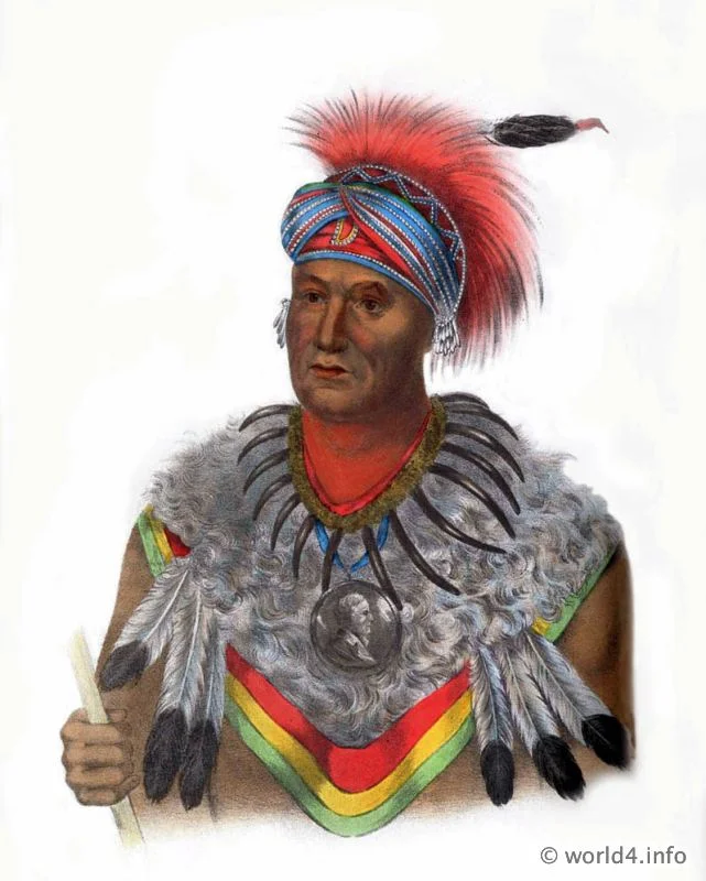 Musquakee, Chief, Natives, Native, America, Tribes, Indian, costumes