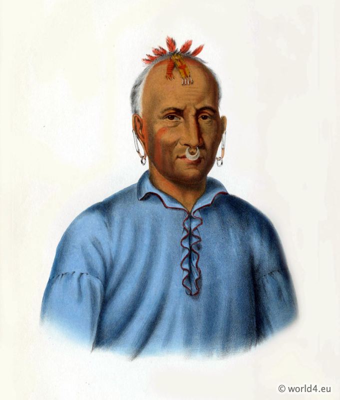 Shawanoe, Chief, Natives, Native, America, Tribes, Indian, costumes