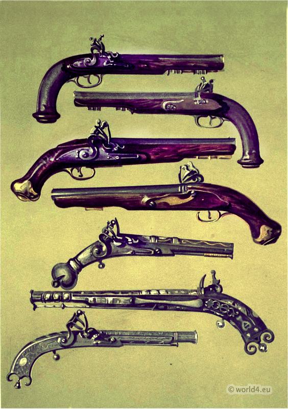 Collection of antique pistols by Sir Walter Scott.