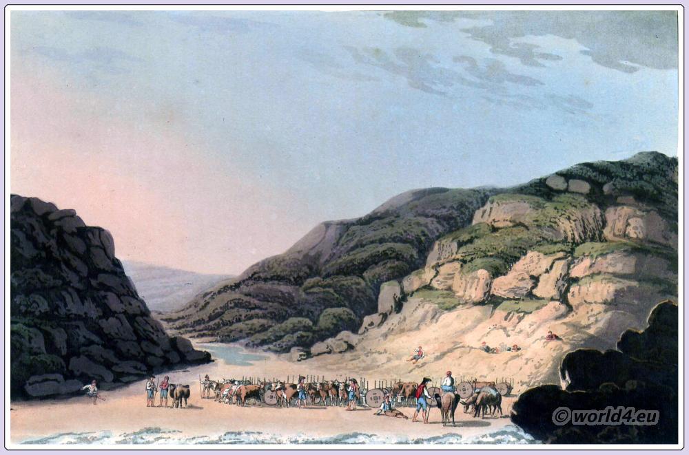 Landing of the English troops in the Bay of Maceira.