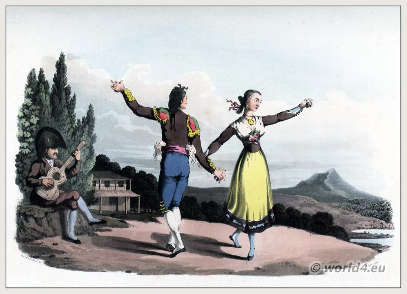 Andalusian Dancers. Spain 1808