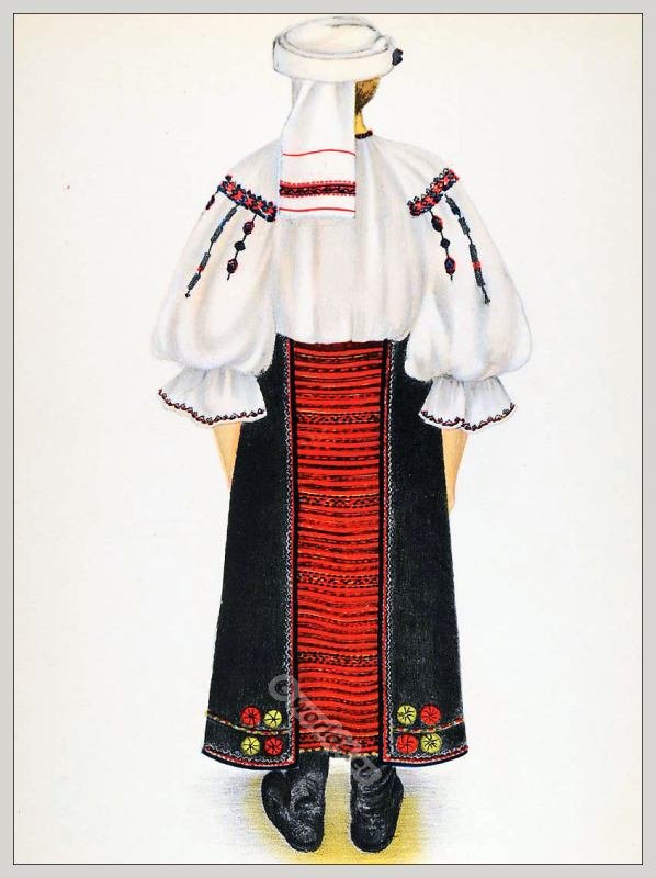 Traditional Romanian costumes. Hairstyle and Headdresses.