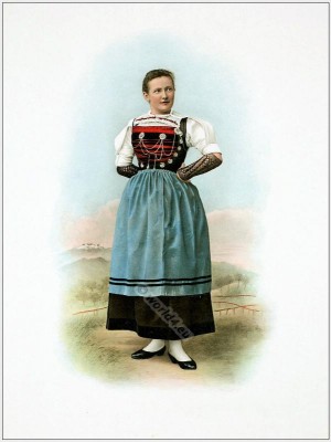 Woman from Canton of Zurich Rafzerfeld.