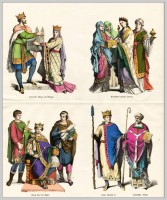 Royal Franks. Costumes of the 10th century.
