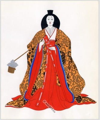 Historical Asian Costumes of Java, Japan and Indonesia.