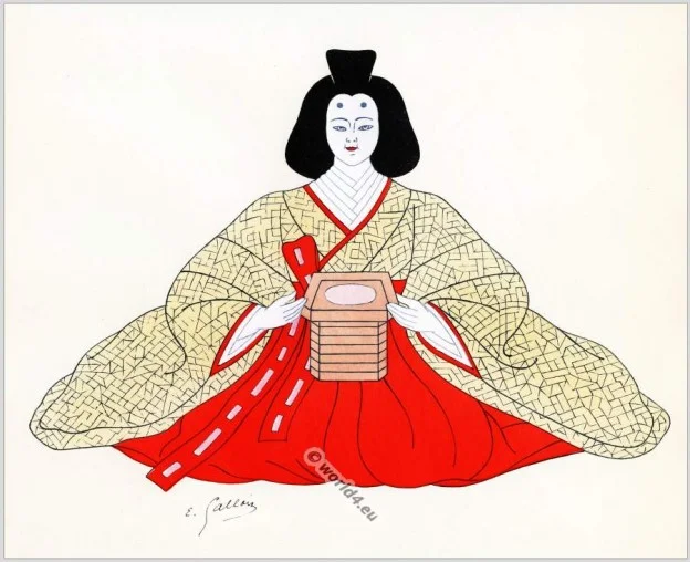 Japan, Court dress, costume, Emile Gallois, kimono,