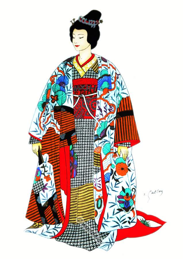 Japan, bride, wedding, dress, kimono, Traditional, Emile Gallois