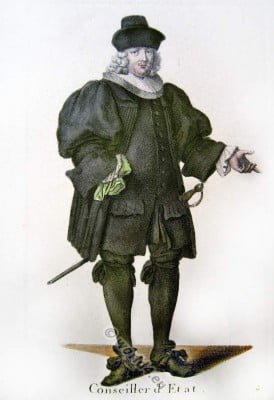 Swiss bourgeois 17th century clothing. Switzerland Baroque costume recherche