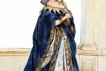 Achille Devéria, Anglaise, England, tudor, costume, Renaissance,