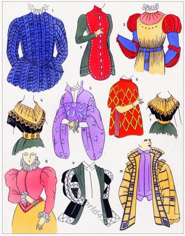 Corsages, modes, renaissance, Costume, féminin, français