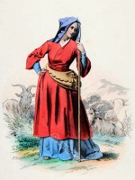 French medieval shepherdess costume