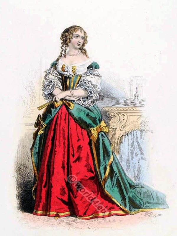 Comtesse de Grignan, Louis XIV, fashion, history, court, dress, baroque, 17th, century, Versailles,