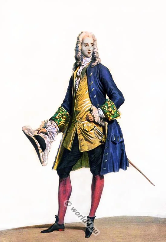 Achille Devéria, Rococo, fashion, Costume, Louis XV, 
