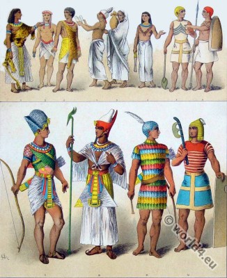 Ancient, Egyptian, Egypt, clothes, Pharaoh, priests, habit, culture, 