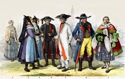Costumes Teutons. North german clothing. Deutsche Trachten. German traditional clothing.